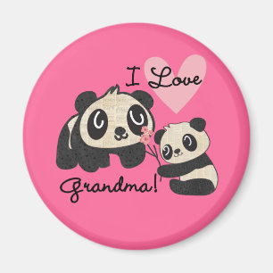 Aimant Grand-maman d'amour des ours panda I