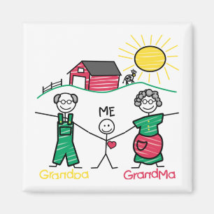 Aimant Grand-maman et moi de grand-papa
