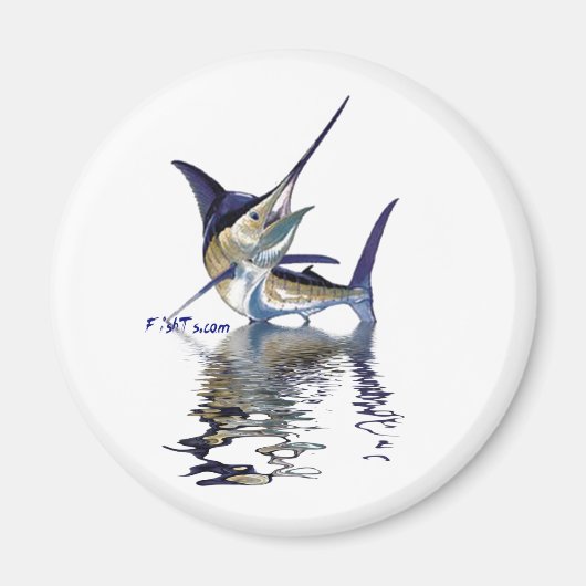 Aimant Grand marlin avec réflexion dans l'eau (Devant)