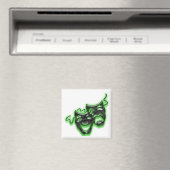 Aimant Grand masque vert néon Carré magnétique (In Situ (Lave-vaisselle))