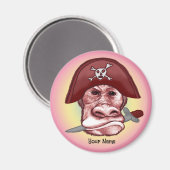 Aimant Grand Méchant Singe Pirate (Recto/Verso)