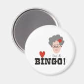 Aimant Grand-mère aime Bingo (Recto/Verso)