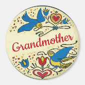 Aimant Grand-mère, ajouter du texte d'édition, (Devant)