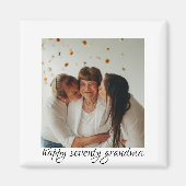 Aimant Grand-mère d'anniversaire heureuse de trois généra (Devant)