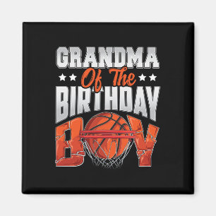 Aimant Grand-mère de basket-ball anniversaire Boy Family