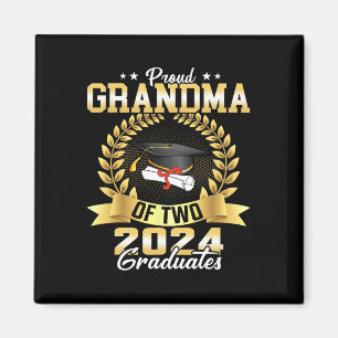 Aimant Grand-Mère De Deux Diplômés Cl 2024 Jumeaux Diplôm