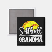 Aimant Grand-mère de joueuse de softball Jour Mère #39 ;  (Recto/Verso)