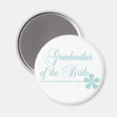 Aimant Grand-mère de la mariée Élégance Turquoise (Recto/Verso)