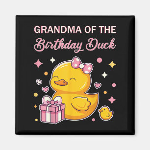Aimant Grand-Mère De L'Anniversaire Canard Noël Anime Par
