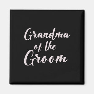 Aimant Grand-Mère De L'Équipe Mariage De Groom Tee De Gro