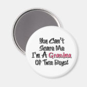 Aimant Grand-mère des jumeaux mignons Citation à ne pas m (Recto/Verso)