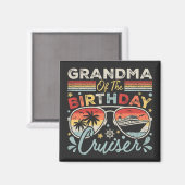 Aimant Grand-mère du Carré de vacances de croisière d'ann (Recto/Verso)