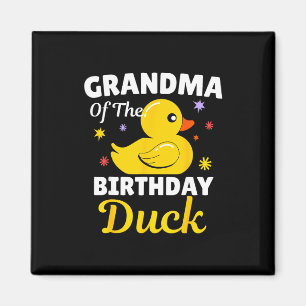 Aimant Grand-mère du garçon canard d'anniversaire Fille c