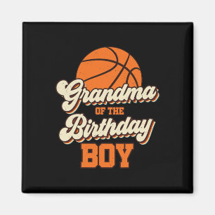 Aimant Grand-Mère Du Garçon D'Anniversaire Bysketbyll Mam