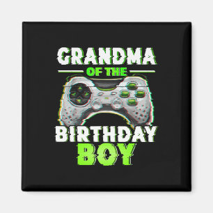Aimant Grand-Mère Du Joueur Vidéo Enfant Anniversaire Qui