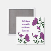 Aimant Grand-mère florale spéciale Nana (Recto/Verso)