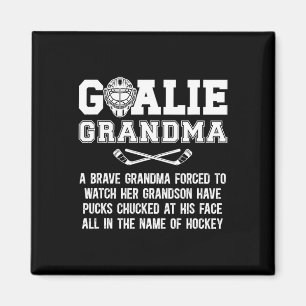 Aimant Grand-mère gardien de but de hockey d'une grand-mè