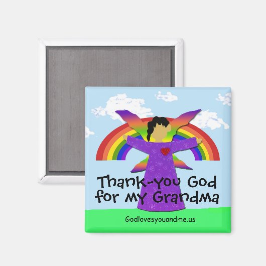 Aimant Grand-mère Merci (Recto/Verso)