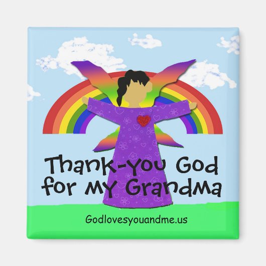 Aimant Grand-mère Merci (Devant)