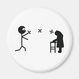 Aimant grand-mère noire et mauvaise ninja