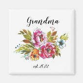 Aimant Grand-mère PERSONNALISABLE Date - Première fois Gr (Devant)