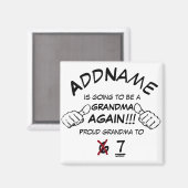 Aimant Grand-mère personnalisée à nouveau (Recto/Verso)