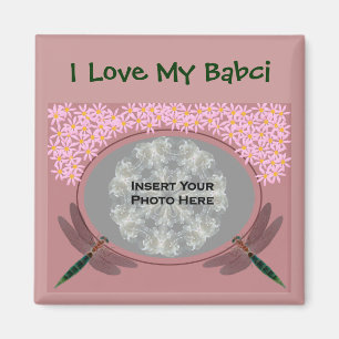 Aimant Grand-mère polonaise Aime Mon Babci Daisies Photo