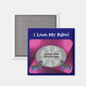 Aimant Grand-mère polonaise Aime Mon Bébé Photo (Recto/Verso)