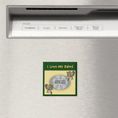 Aimant Grand-mère polonaise Aimer mes bébés chiots Photo (In Situ (Lave-vaisselle))