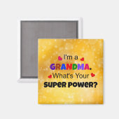 Aimant Grand-mère super puissance (Recto/Verso)