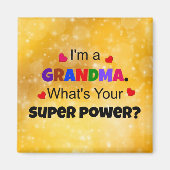 Aimant Grand-mère super puissance (Devant)