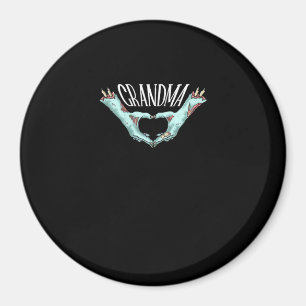 Aimant Grand-mère Zombie Coeur main Halloween Costume fam