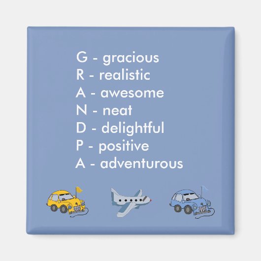 Aimant Grand-pa Acrostic (Devant)