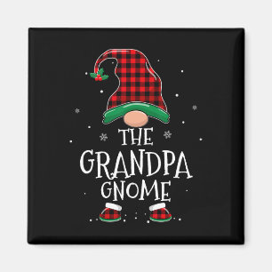 Aimant Grand-pa Gnome Xmas Famille Correspondance Plaid N
