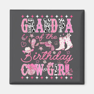 Aimant Grand-père de la cow-girl d'anniversaire Nk Rodéo