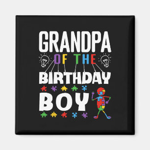 Aimant Grand-Père De L'Anniversaire Boy Sensibilisation s