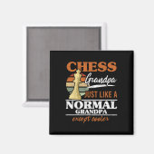 Aimant Grand-Père D'Échecs Comme Un Grand-Père Normal Éch (Recto/Verso)