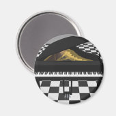 Aimant Grand Piano & Carrelage : 3D Modèle : (Recto/Verso)
