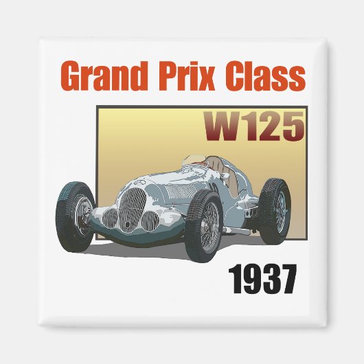 Aimant Grand Prix de la classe W125 1937 (Devant)
