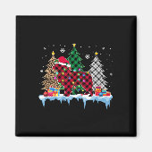 Aimant Grand Pyrénées Chien arbre lumières Noël amusants  (Devant)