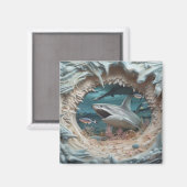 Aimant Grand requin blanc 3D (Recto/Verso)