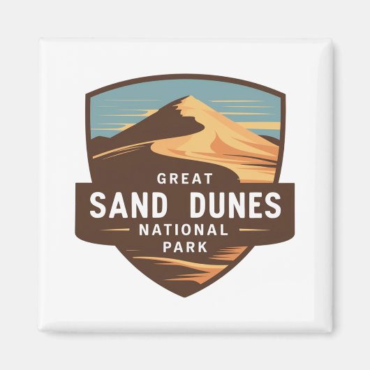 Aimant Grand Sand Dunes National Park Badge de voyage (Devant)