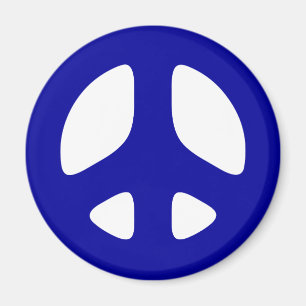 Aimant Grand signe de paix bleu