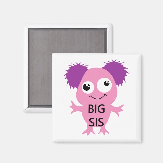 Aimant Grand Soeur Rose Monster (Recto/Verso)