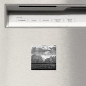 Aimant Grand Teton Mountain Range en noir et blanc (In Situ (Lave-vaisselle))