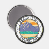 Aimant Grand Teton National Park In Spring Badge (Recto/Verso)