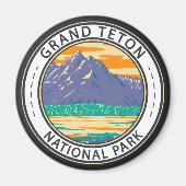 Aimant Grand Teton National Park In Spring Badge (Devant)