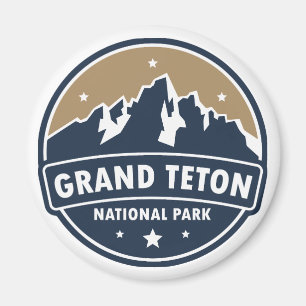 Aimant Grand Teton National Park Round Emblem