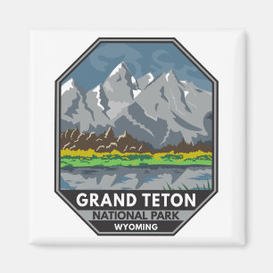 Aimant Grand Teton National Park Wyoming Vintage