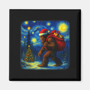 Aimant Grand Van de Noël de Bigfoot avec le Père Noël et